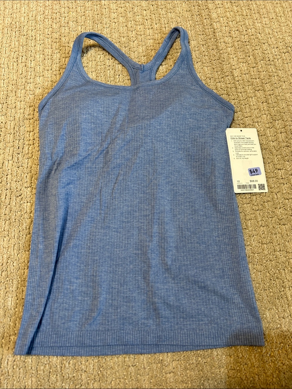 Ebb to Street Tank 10 PrepBlue NWT